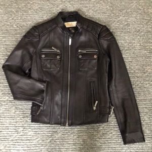 Black MICHAEL KORS leather jacket